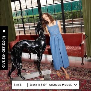 Madewell Denim Apron Midi Dress